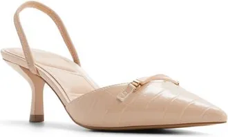 Aldo Lianya Slingback Pointed Toe Pump in Open Orange at Nordstrom, Size 6.5