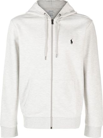Polo Ralph Lauren knitted zip-up hoodie - men - Cotton/Polyester - S - Grey