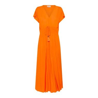 Cream CRAllie Jurk - Dames - Jurken - Oranje - Maat: 2XL Viscose