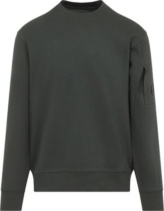 C.P. Company Grijze Katoenen Sweatshirt met Lens Detail - Heren - Sweatshirts - Grijs - M - Katoen - Hoodies & sweatvesten