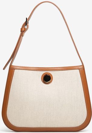 Fabiana Filippi Schultertasche aus Canvas und Leder Eclissi Hobo