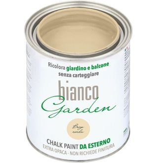 None CHALK PAINT DA ESTERNO biancoGarden Beige Corda - Ricolora giardino e balcone SENZA CARTEGGIARE e SENZA FINITURA (1 Litro)