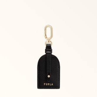 Furla And I Charm Nero Black Textured Leather Woman