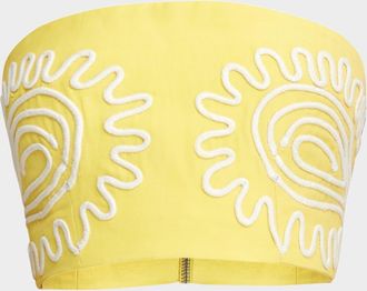 Significant Other Carly Embroidered Strapless Top