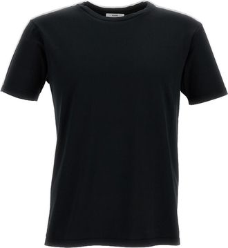 Rier Black Fitted Cotton T-Shirt