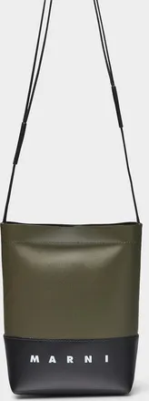 Marni Small two-tone canvas bucket bag