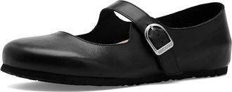 Birkenstock Santa Clarita Womens Flat Shoes Black : EU 42 (US Womens 11-11.5) Narrow, Leather