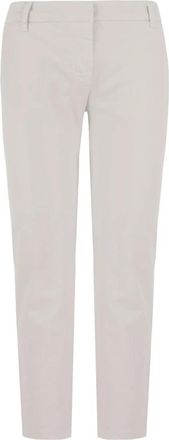 Bomboogie Katoen satijnen broek - Dames - Slim Fit Broeken - Beige - S - Katoen - Broeken