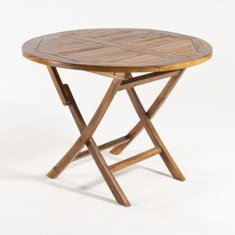 ED&Egrave;N JARD&Iacute; Mesa de exterior plegable de teca de 100 cm