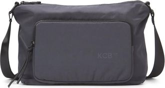 KCB Large Tape Shoulder Bag | Spacious and Practical Space | Multipurpose Pockets with Zip | Durable Material | Adjustable Handles | 100% Vegan, Grey Blue