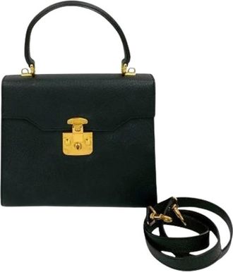 Gucci Pre-owned Leather gucci-bags - Dames - Vintage Handtas - Zwart - ONE Size - Leer - Vintage