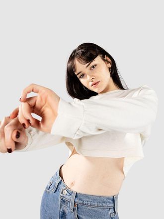 Ripndip Long Nermal Cropped Maglietta a manica lunga bianco