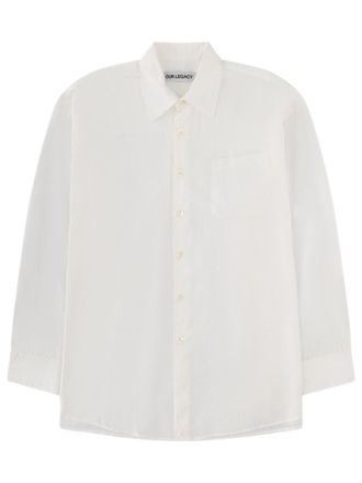Our Legacy Borrowed Silk-Cotton Oversized Shirt