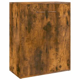 vidaXL Vidaxl - Aparador Madera Contrachapada Color Roble Ahumado 60x30x75 Cm