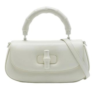 Gucci Pre-owned Satchel - Dames - Pre-owned - Wit - Maat: ONE Size Leer