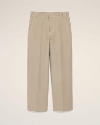 Ami Beige Cotton Baggy Trousers Beige - XL - for Men