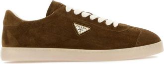 Prada Dark Brown Suede Sneakers