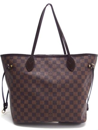 Louis Vuitton Dark Brown Damier Canvas Leather Handbag Shoulder Bag Tote Bag (Pre-Owned)
