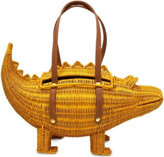 Serpui Crocodile Handle Satchel