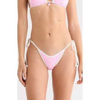 Kulani Kinis Dipped Side Tie Bikini Bottoms in Sugar Sprinkle at Nordstrom, Size X-Small