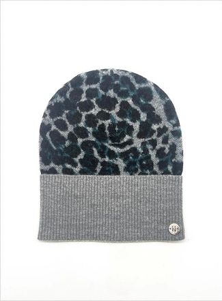 Nooki Design Womens Darcy Leopard Beanie - Grey Mix - Size: ONE
