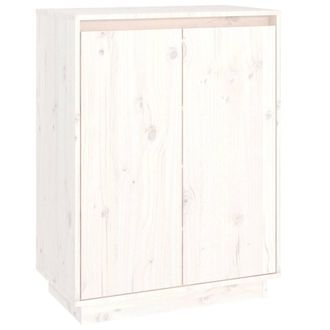 vidaXL Armario Zapatero De Madera Maciza De Pino 60x35x80 Cm Vidaxl