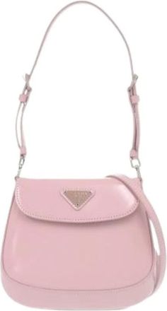 Prada Pre-owned Shoulder Bags, female, Pink, Size: ONE SIZE Pre-owned Leather Crossbody Bag