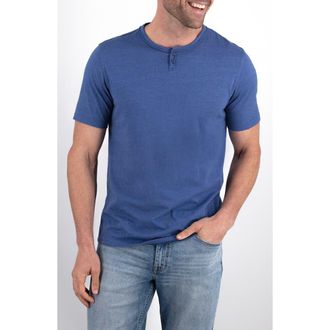 DEVIL-DOG Dungarees Short Sleeve Henley in True Blue at Nordstrom, Size Xx-Large