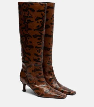 Proenza Schouler Stivali in pelle effetto serpente