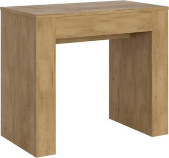 Itamoby Consola extensible 90x49/307 cm efecto madera roble natural
