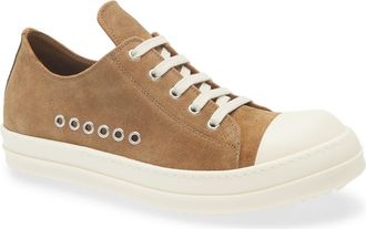 Rick Owens Low Top Sneaker in Sumi Brown/Milk/Milk at Nordstrom, Size 12Us
