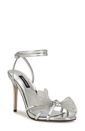 Nine West Minky Ankle Strap Sandal in Silver at Nordstrom Rack, Size 7.5