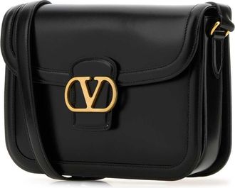 Valentino Garavani Womens Leather Shoulder Bag Black