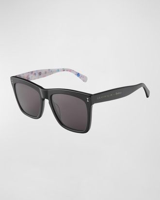 Illesteva X Gray Malin Square Acetate Sunglasses