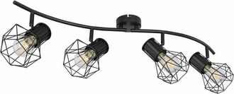 Globo Lighting Plafoniera sala da pranzo faretto fascio corridoio bar girevole nero Globo 54017-4