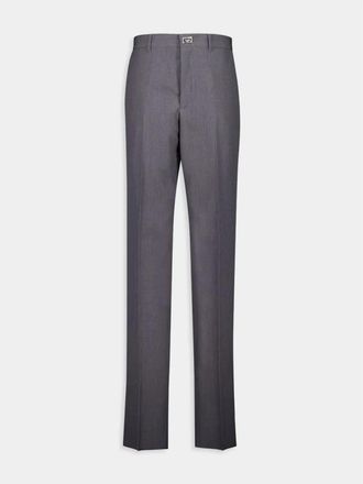 Givenchy Slim-Fit Wol Maatwerk Broek - Heren - Nette broeken - Grijs - M - Wol - Broeken