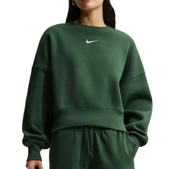 Nike Womens NSW Style Fleece Crew OOS - Fir/Sail Size XXL