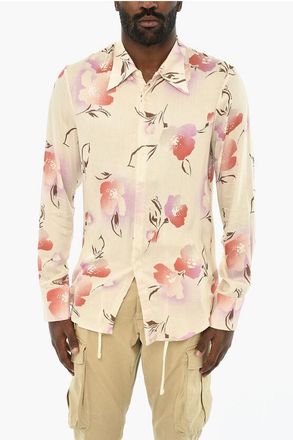 Dsquared2 Floral Motif Shirts with Hidden Closure size 50