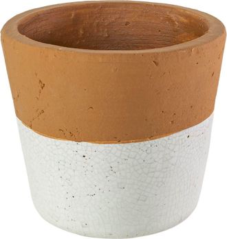 Foreside Home And Garden Terracotta Bottom Dipped Terracotta Planter in Orange at Nordstrom