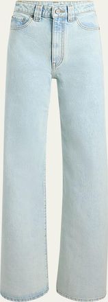 Khaite Dane Stretch Wide-Leg Jeans