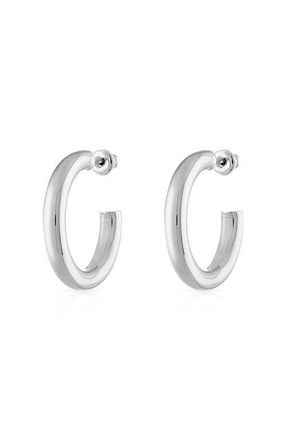 BEN ONI Small Open Hoop Earrings in Silver at Nordstrom