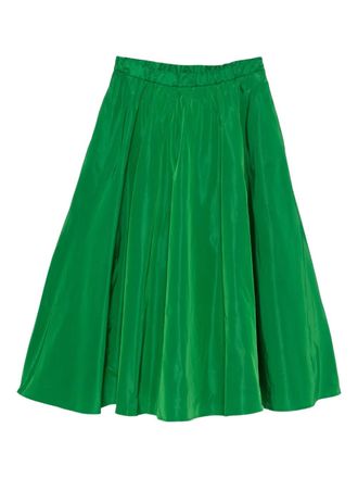 Aspesi gathered midi skirt - women - Polyester - S - Green