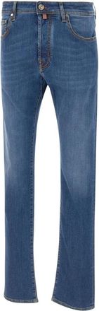 Jacob Cohen Five-Pocket Jeans - Heren - Regular Fit Jeans - Blauw - W31 - Katoen - Jeans