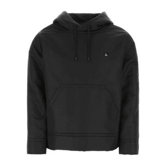Valentino Garavani Nylon Sweatshirt - Heren - Hoodies - Zwart - S - Nylon - Hoodies & sweatvesten