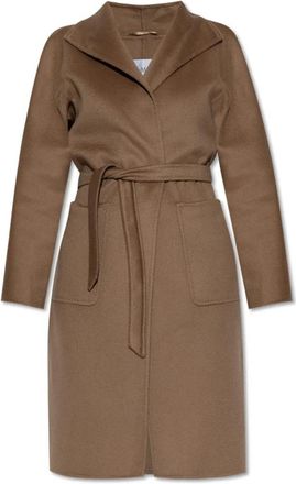 Max Mara Kasjmierjas Lilia - Dames - Jas met riem - Bruin - M - Kasjmier - Jassen