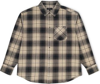 Purple Brown/Rice Overdye Plaid Western Shirt