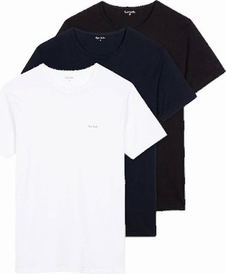 Paul Smith Mens Paul Smith T-shirt 3 Pack Black/Navy/White - Black Navy White - Size: 44