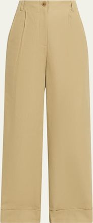 TWP Delilah Wide-Leg Twill Pants