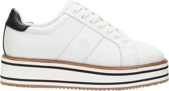 Ralph Lauren Sneaker Amelia met Platform - Dames - Sneakers - Wit - 36 1/2 EU - Leer - Schoenen