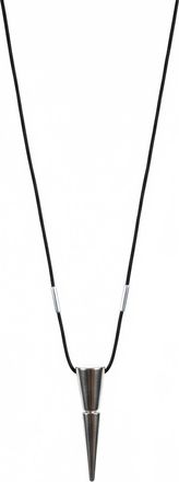 Ben-Amun Womens Rosal Cord Necklace With 2-Piece Dripped Triangle Pendant In Silver